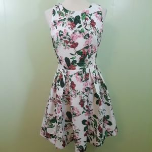 Julian Taylor fit flare cherry dress sz 12 *D7